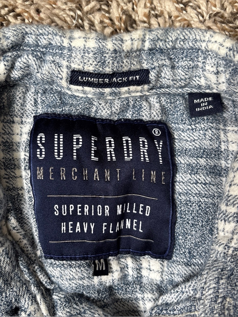 Superdry Men's Grey & White Plaid Shirt Jacket